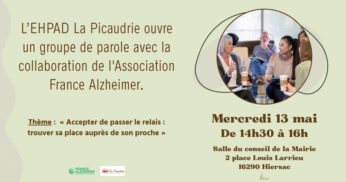  GROUPE DE PAROLE / MALADIE D'ALZHEIMER